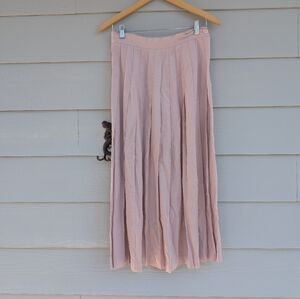 James River Traders Skirt Size 10 Pink Vintage 80s Pleated High Waist Midi Rayon